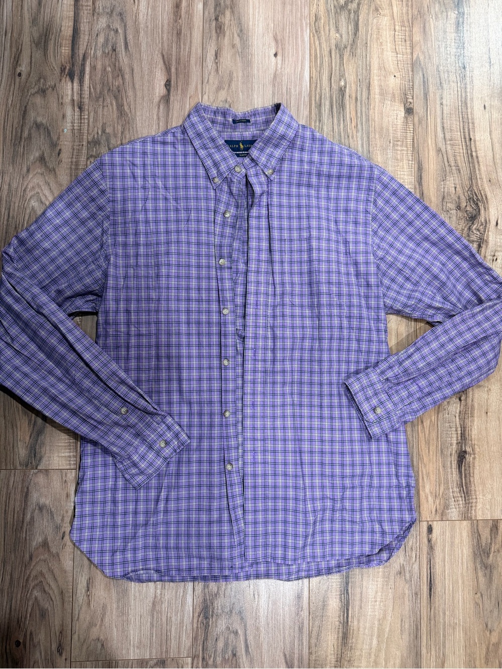 Ralph Lauren Purple Plaid Button-Down Shirt